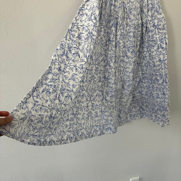 Thierry Colson France Skirt Blue Toile Pleated New Size Small - Picture 2 of 6